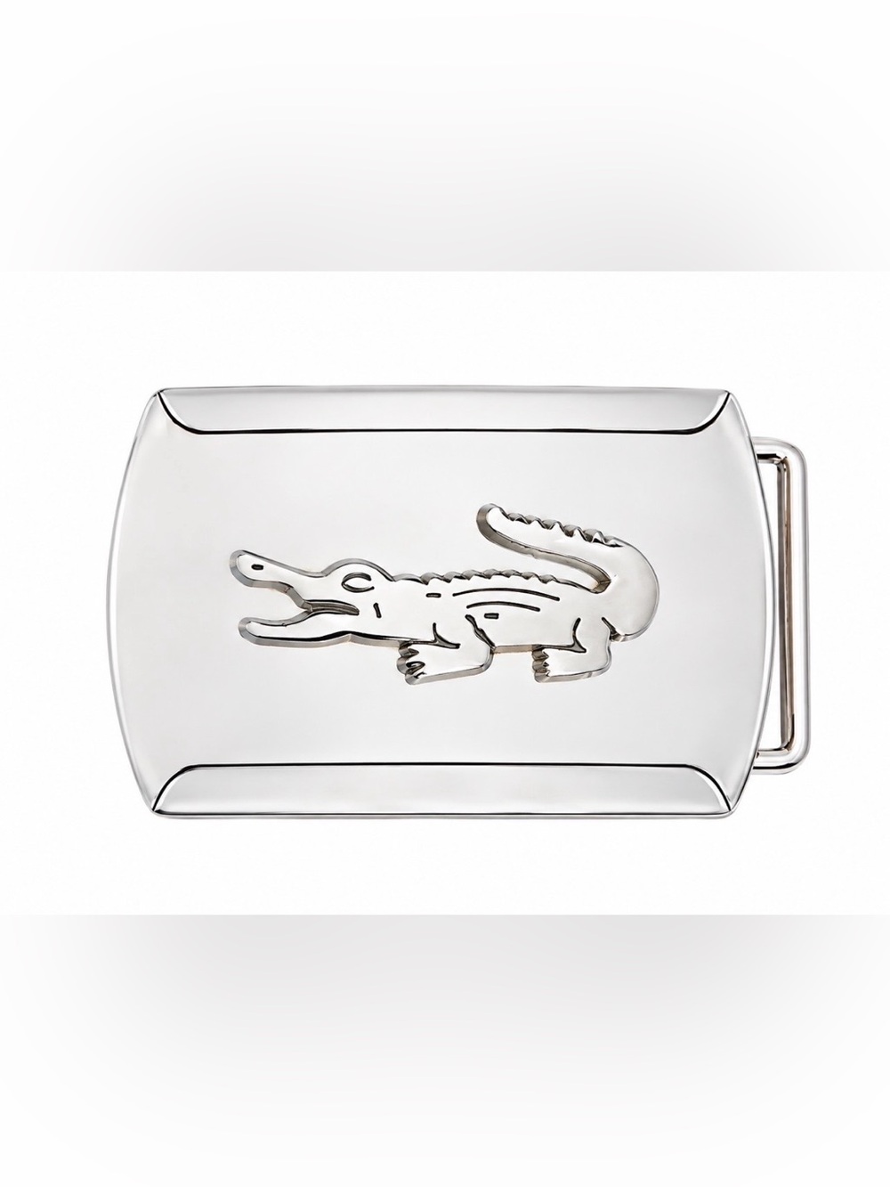 Lacoste Vintage Silver Crocodile Belt Buckle